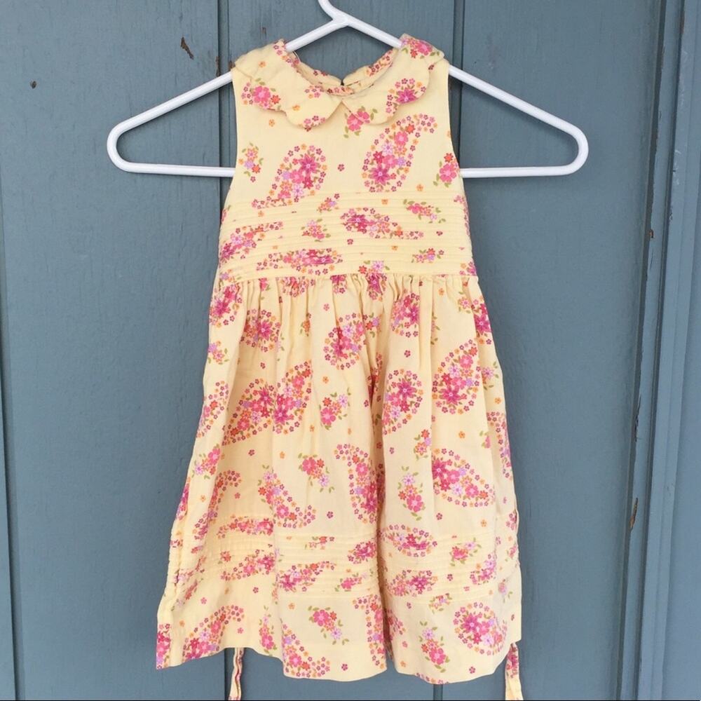 Laura Ashley Yellow Floral Paisley Dress 2T